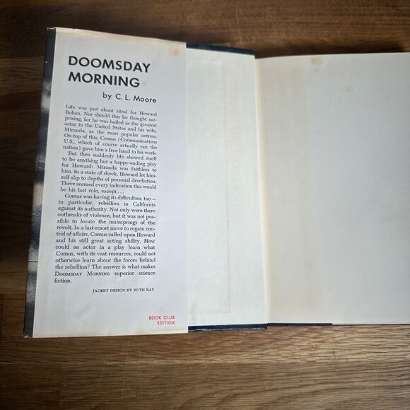 Doomsday Morning C.L. Moore 1957 Doubleday Science Fiction Book Club HC DJ - Picture 9 of 16